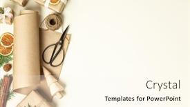  Presentation with eco friendly - Presentation theme enhanced with christmas-and-new-year-flat background and a cream colored foreground