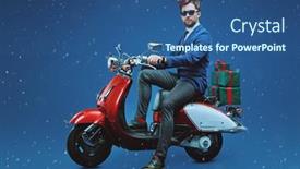  Presentation with space suit - Audience pleasing PPT layouts consisting of christmas-and-new-year-handsome backdrop and a ocean colored foreground