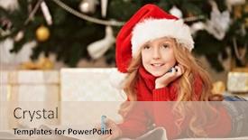  Presentation with next year - PPT theme with christmas-and-new-year-holidays background and a lemonade colored foreground