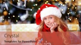  Presentation with next year - PPT theme having christmas-and-new-year-holidays background and a red colored foreground