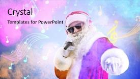  Presentation with christmas music - PPT theme with christmas and new year music background and a lavender colored foreground