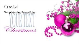  Presentation with christmas border design - Presentation design enhanced with christmas and new year purple background and a white colored foreground