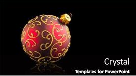  Presentation with red gold black - Slide set consisting of christmas and new year red with gold color bauble isolated on black background holiday bauble decoration beautiful christmas tree ball on black background background and a black colored foreground