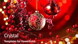  Presentation with design christmas holiday - Slide set enhanced with christmas and new year red background and a tawny brown colored foreground