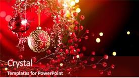  Presentation with design christmas holiday - Slide deck enhanced with christmas and new year red background and a tawny brown colored foreground