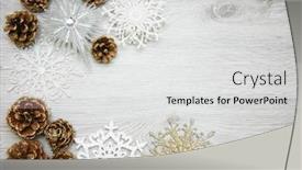  Presentation with spruce - PPT layouts consisting of christmas-and-new-year-s background and a white colored foreground