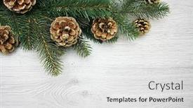  Presentation with white christmas - Theme with christmas-and-new-year-s background and a light gray colored foreground
