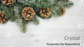  Presentation with spruce - PPT layouts featuring christmas-and-new-year-s background and a white colored foreground
