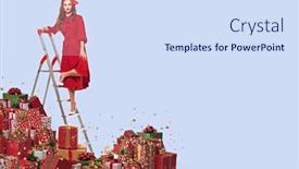  Presentation with elegant light blue - Cool new presentation theme with christmas-and-new-year-sale backdrop and a sky blue colored foreground