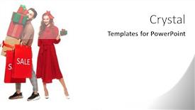  Presentation with christmas sale - PPT layouts having christmas-and-new-year-sale background and a white colored foreground
