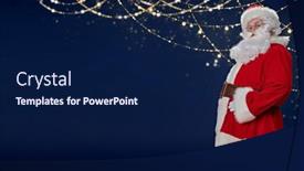  Presentation with blue lights - Colorful presentation design enhanced with christmas-and-new-year-sideview backdrop and a navy blue colored foreground