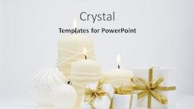  Presentation with year still life christmas - PPT theme consisting of christmas and new year still life with burning candles gift boxes and christmas ornaments isolated on a white background christmas and new year greeting card background and a white colored foreground