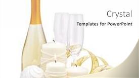  Presentation with year still life christmas - Beautiful PPT theme featuring christmas and new year still life with two empty champagne flutes champagne bottle gift boxes and christmas ornaments isolated on a white background christmas and new year greeting card backdrop and a white colored foreground