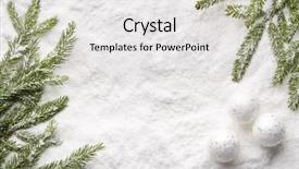  Presentation with fir tree - Slides enhanced with christmas and new year winter background and a light gray colored foreground