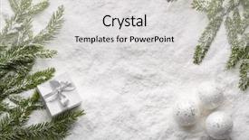  Presentation with fir tree - Beautiful slides featuring christmas and new year winter backdrop and a light gray colored foreground