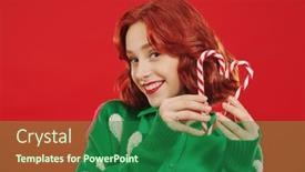  Presentation with new year - Slides with christmas-and-new-year background and a forest green colored foreground