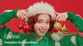  Presentation with events - Theme featuring christmas-and-new-year background and a ocean colored foreground