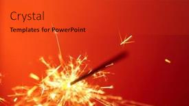  Presentation with christmas party - PPT theme featuring christmas-and-newyear-party-sparkle background and a red colored foreground