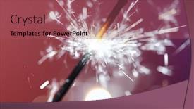  Presentation with christmas party - PPT theme featuring christmas-and-newyear-party-sparkle background and a violet colored foreground