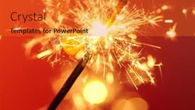  Presentation with christmas party - Slide deck enhanced with christmas-and-newyear-party-sparkle background and a red colored foreground