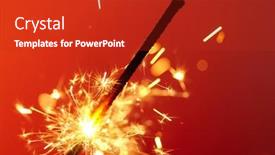  Presentation with sparkle - PPT theme consisting of christmas-and-newyear-party-sparkle background and a  colored foreground