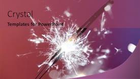  Presentation with sparkle - PPT theme featuring christmas-and-newyear-party-sparkle background and a  colored foreground