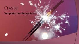  Presentation with sparkle - Presentation theme having christmas-and-newyear-party-sparkle background and a violet colored foreground