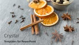  Presentation with mulled wine - Presentation design with christmas-and-seasonal-drinks-concept background and a light gray colored foreground