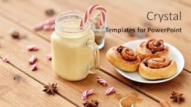  Presentation with cane - Audience pleasing slide set consisting of christmas-and-seasonal-drinks-concept backdrop and a lemonade colored foreground