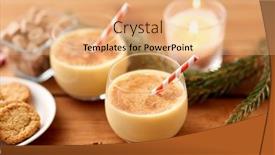  Presentation with christmas candy - Amazing slide set having christmas-and-seasonal-drinks-concept backdrop and a coral colored foreground