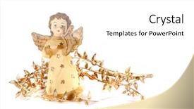  Presentation with christmas angel - Presentation theme having christmas angel a little angel background and a  colored foreground