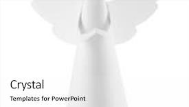  Presentation with christmas angel - Amazing presentation theme having christmas angel isolated on white backdrop and a white colored foreground