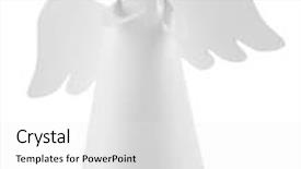  Presentation with christmas angel - PPT theme enhanced with christmas angel isolated on white background and a white colored foreground