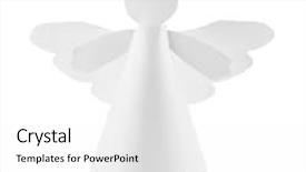  Presentation with christmas angel - Cool new presentation theme with christmas angel isolated on white backdrop and a white colored foreground