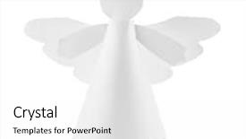  Presentation with christmas angel - Slide set having christmas angel isolated on white background and a white colored foreground