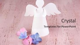  Presentation with christmas angel - Cool new presentation design with christmas angel on color wooden backdrop and a  colored foreground