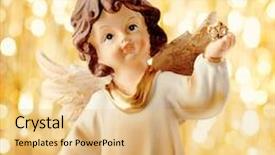  Presentation with christmas angel - Audience pleasing slide deck consisting of christmas angel backdrop and a coral colored foreground