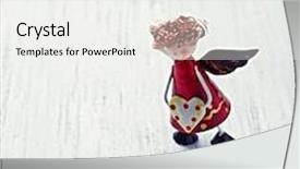  Presentation with christmas angel - Slide deck consisting of christmas angel background and a sky blue colored foreground