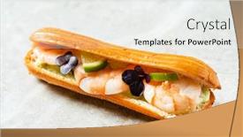  Presentation with appetizer - Colorful PPT theme enhanced with christmas-appetizer-on-the-tables backdrop and a white colored foreground