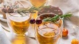  Presentation with apple wine - Audience pleasing presentation consisting of christmas-apple-cider-cocktail backdrop and a coral colored foreground