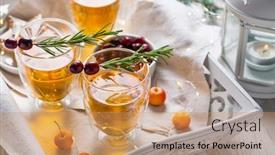  Presentation with apple wine - Cool new presentation theme with christmas-apple-cider-cocktail backdrop and a coral colored foreground