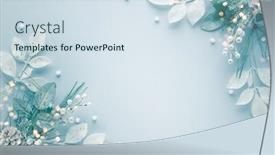  Presentation with leaves flat lay - Cool new slides with christmas-arrangement-with-fir-branches backdrop and a sky blue colored foreground