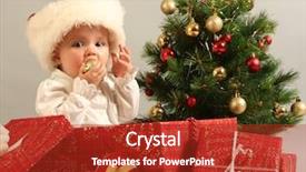  Presentation with fit and cute - Amazing slides having christmas baby - cute little girl with presents backdrop and a  colored foreground