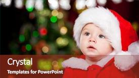  Presentation with baby christmas - Slides featuring christmas baby - portrait of a sweet toddler background and a  colored foreground