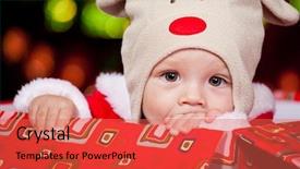  Presentation with baby christmas - Colorful slides enhanced with christmas baby in a red backdrop and a red colored foreground
