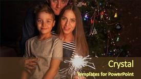  Presentation with meeting family - Beautiful theme featuring christmas baby party - happy family meeting new year backdrop and a  colored foreground