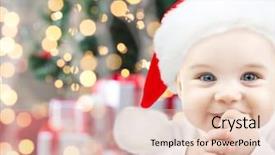  Presentation with baby christmas - PPT layouts with christmas babyhood childhood and people background and a lemonade colored foreground