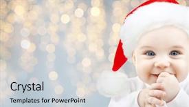  Presentation with baby christmas - Slides consisting of christmas babyhood childhood and people background and a lemonade colored foreground