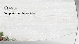  Presentation with snow tree - Slide deck with christmas backdrop with fir tree branch covered by snow in front of wooden wall xmas background with space for your greetings background and a white colored foreground