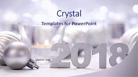  Presentation with 2018 - Beautiful PPT theme featuring outbraek - christmas background 2018 backdrop and a sky blue colored foreground